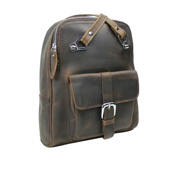 Full Grain Cowhide Leather Backpack LK13DB